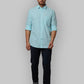 Men Slim Fit Blue Shirt