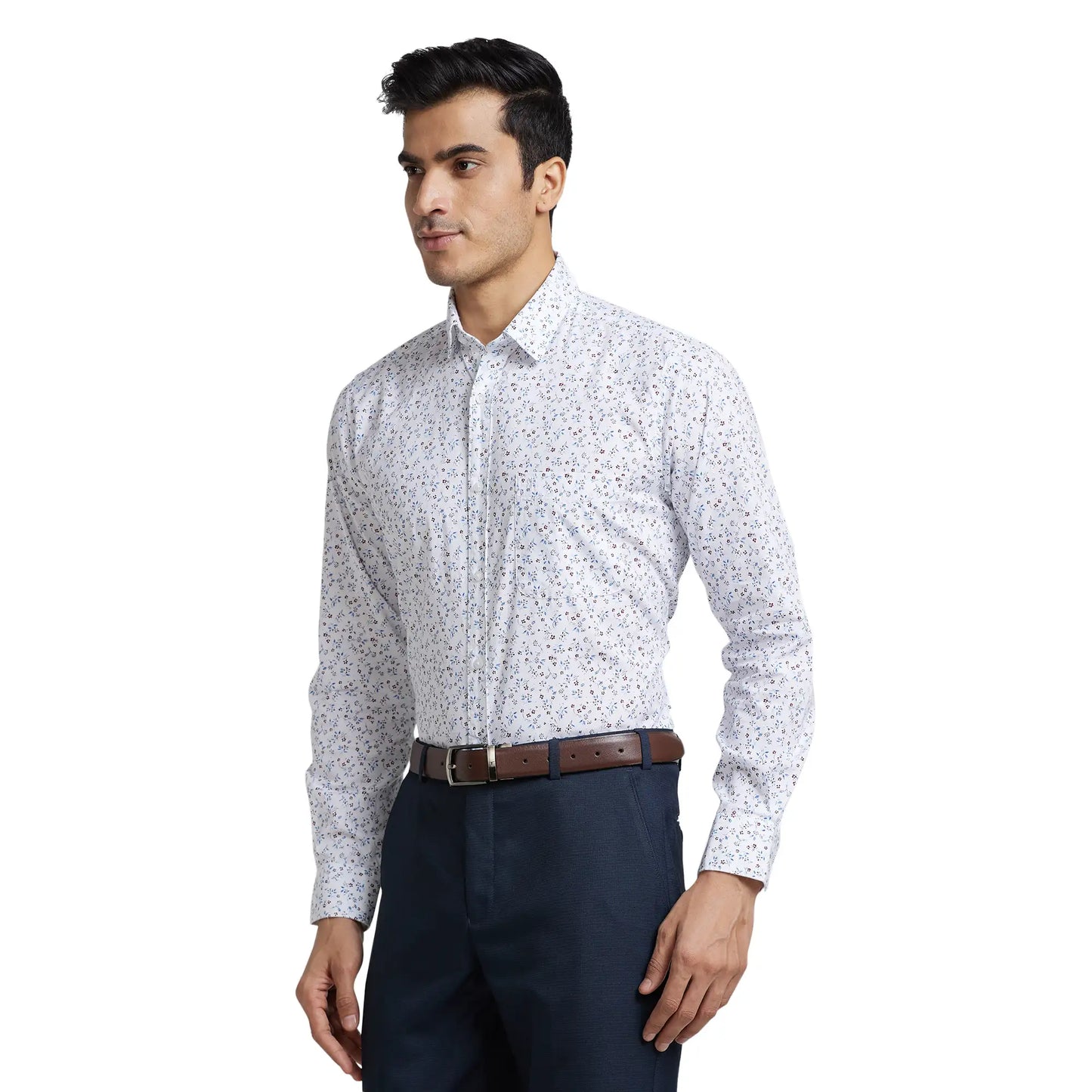 Men Slim Fit Blue Shirt