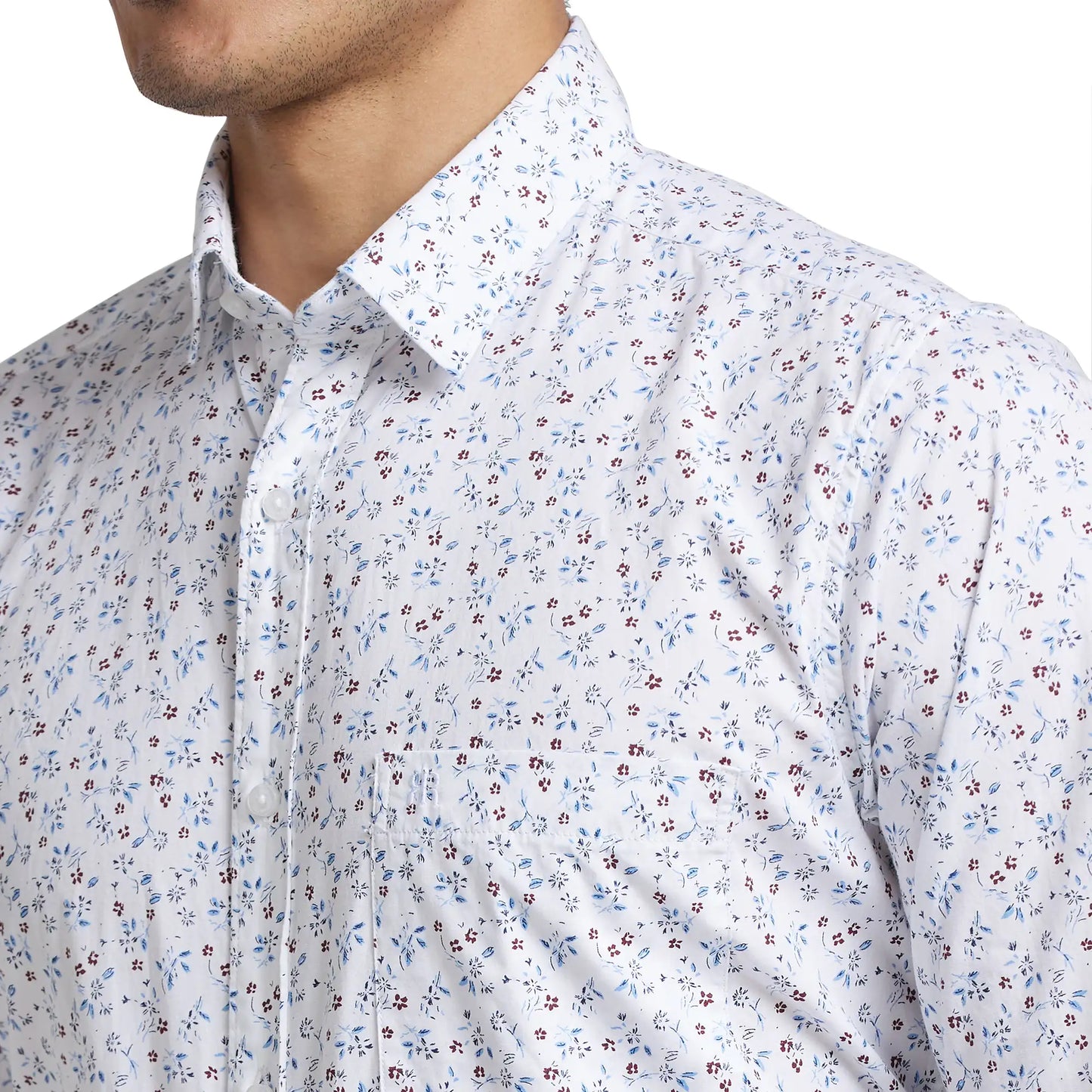 Men Slim Fit Blue Shirt