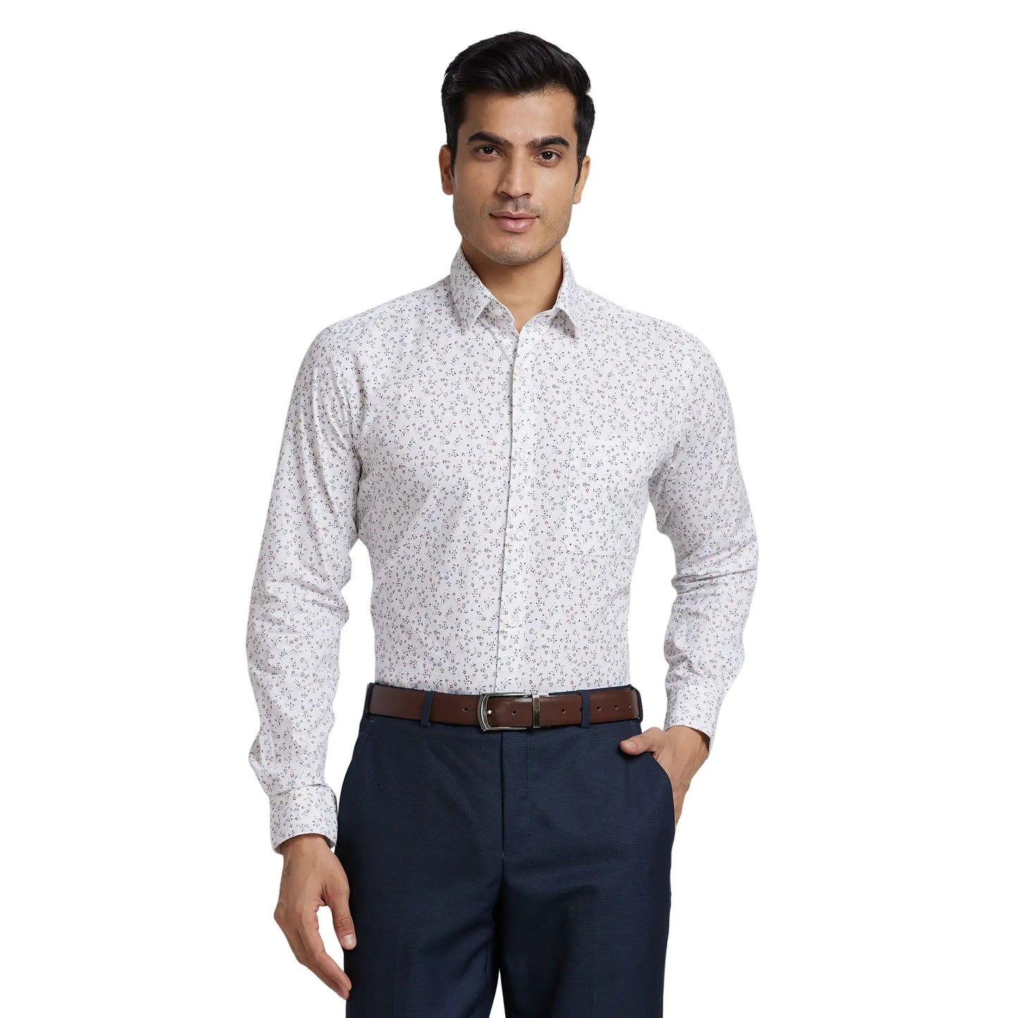 Men Slim Fit Blue Shirt