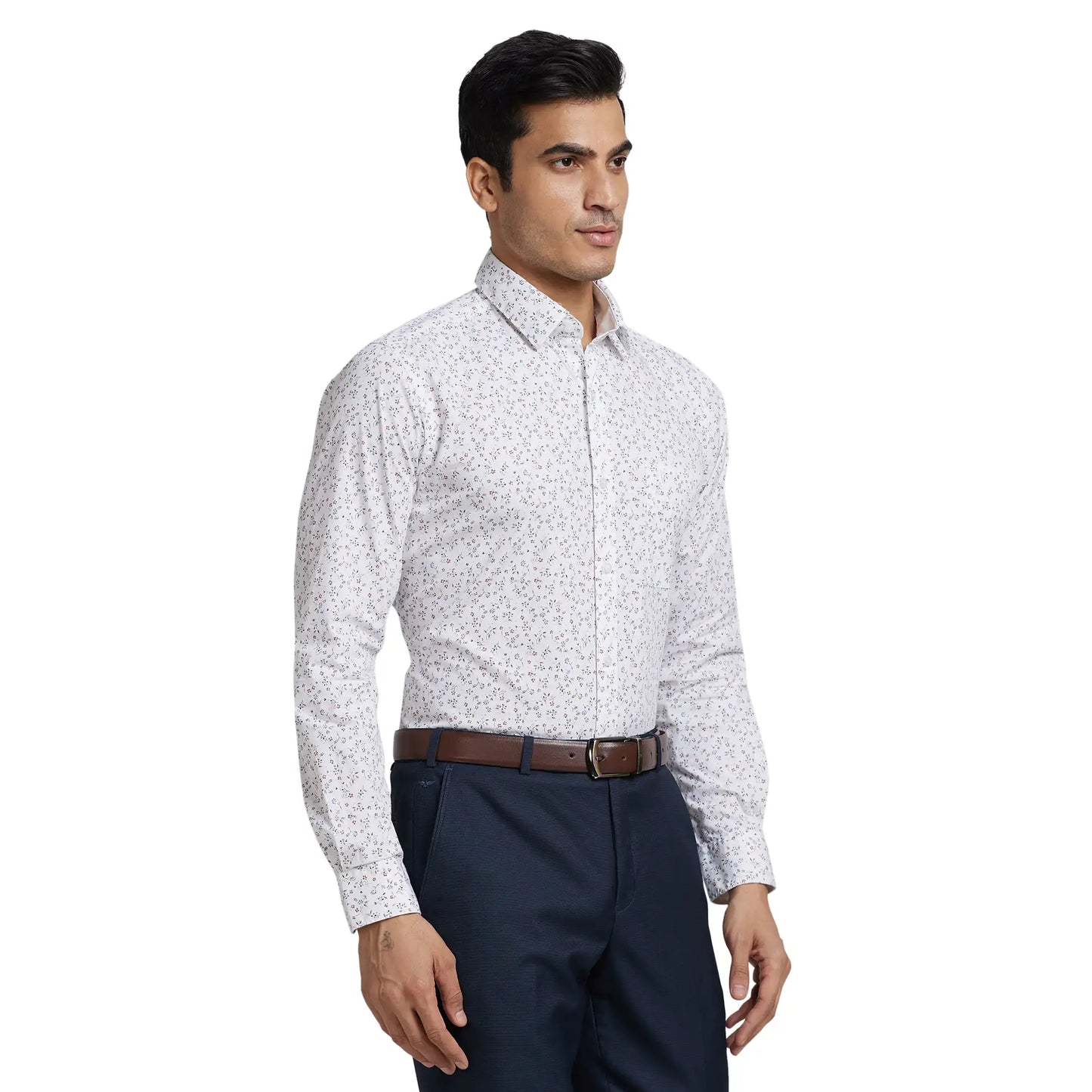 Men Slim Fit Blue Shirt