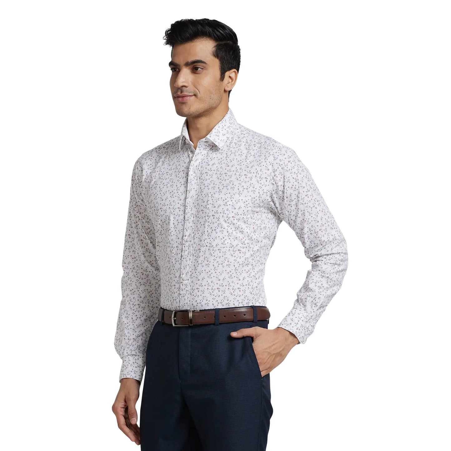 Men Slim Fit Blue Shirt