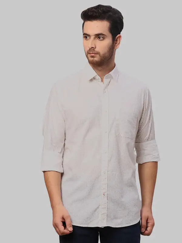 Men Slim Fit Green Shirt