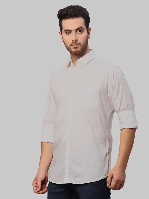 Men Slim Fit Green Shirt
