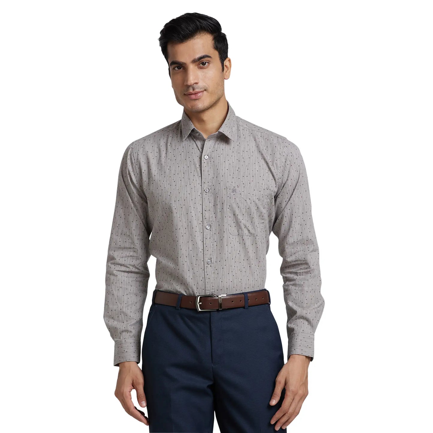 Men Slim Fit White Shirt