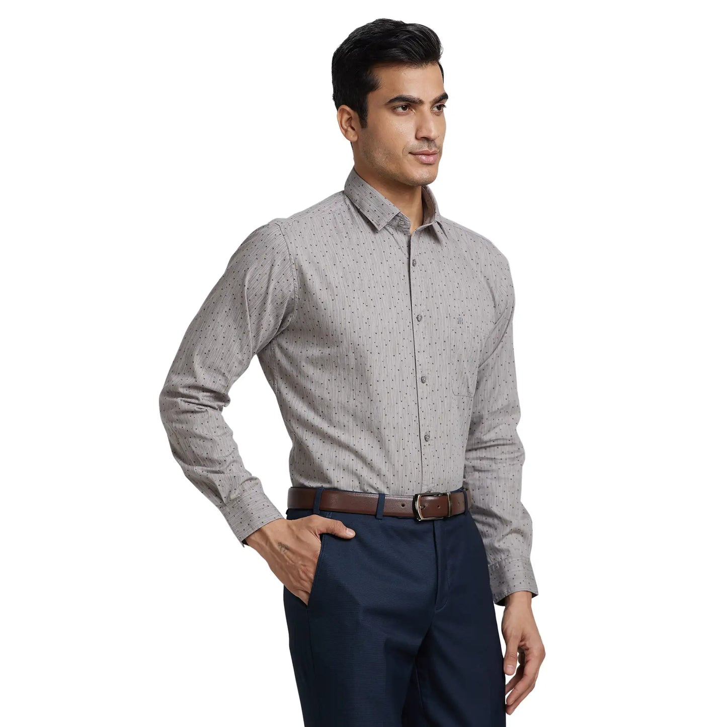Men Slim Fit White Shirt