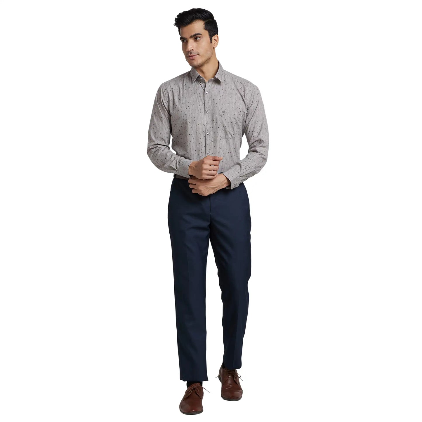 Men Slim Fit White Shirt