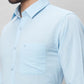 Raymond Men Blue Solid Slim Fit Linen Blend Shirts