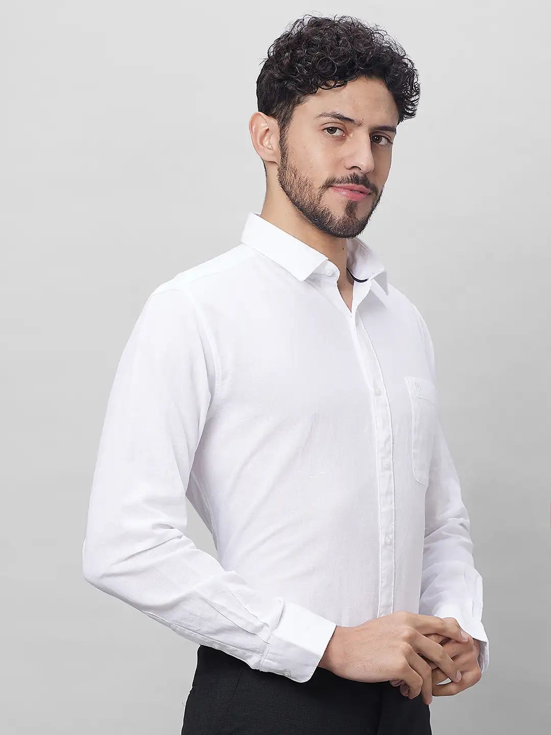 Raymond Men Blue Checks Slim Fit Cotton Shirts