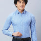 Raymond Men Blue Structure Contemporary Fit Cotton Shirts