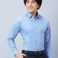 Raymond Men Blue Structure Contemporary Fit Cotton Shirts