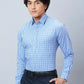 Raymond Men Blue Structure Contemporary Fit Cotton Shirts