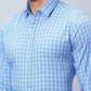 Raymond Men Blue Structure Contemporary Fit Cotton Shirts