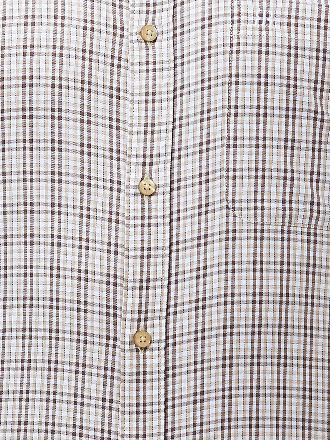 Raymond Men Green Checks Contemporary Fit Cotton Regular Collar Shirt