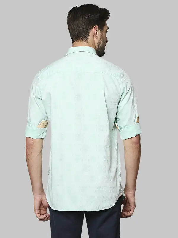Men Contemporary Fit Yellow Shirt
