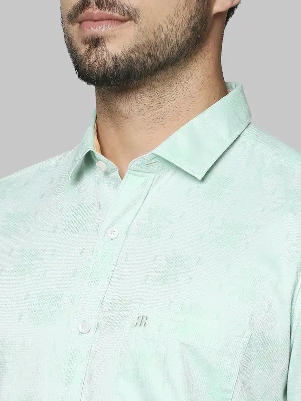 Men Contemporary Fit Yellow Shirt