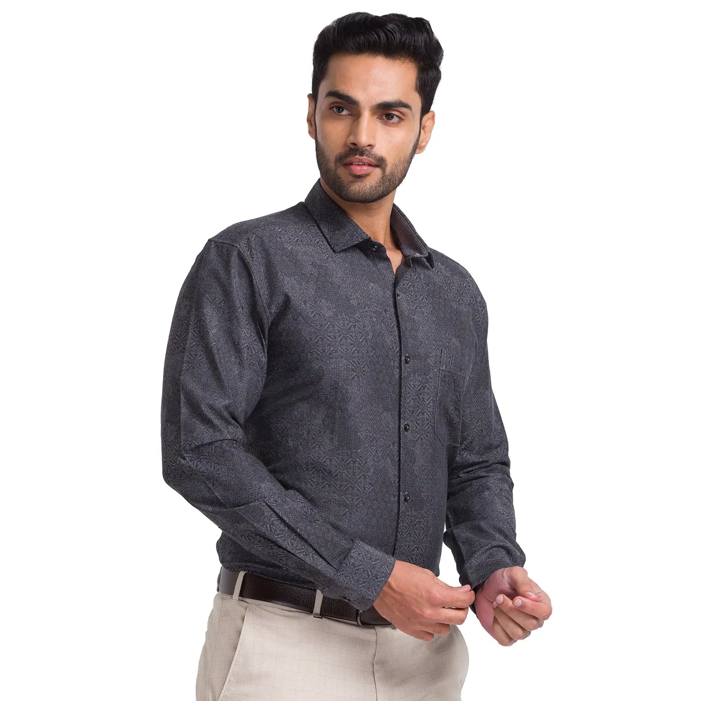 Men Contemporary Fit Brown Shirt