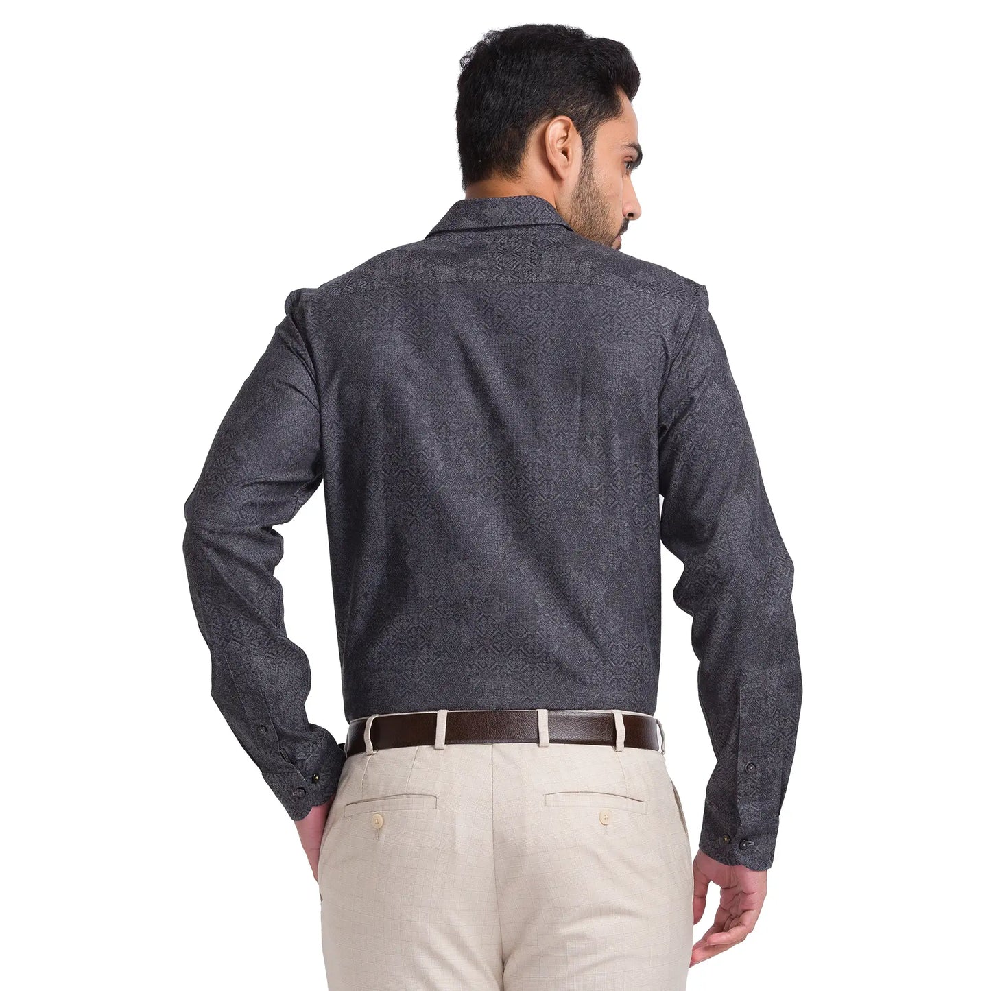 Men Contemporary Fit Brown Shirt