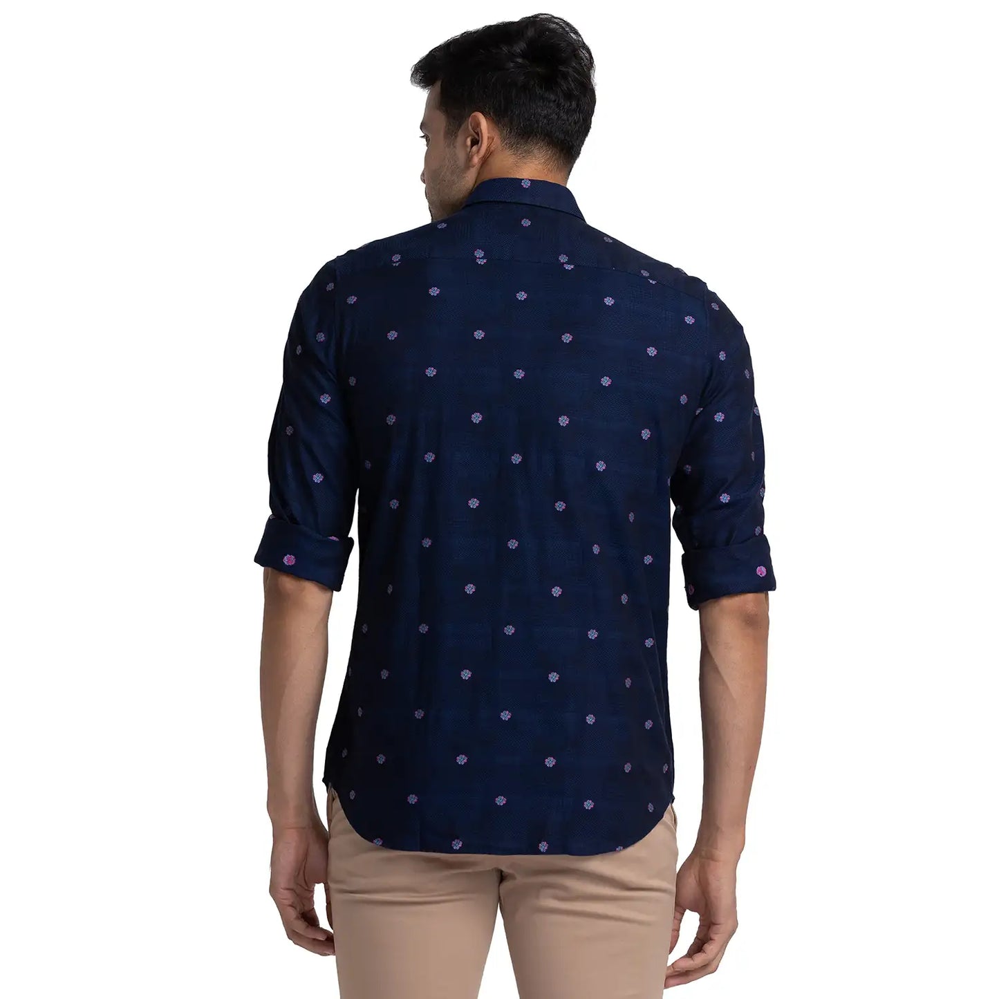 Men Contemporary Fit Grey Shirt