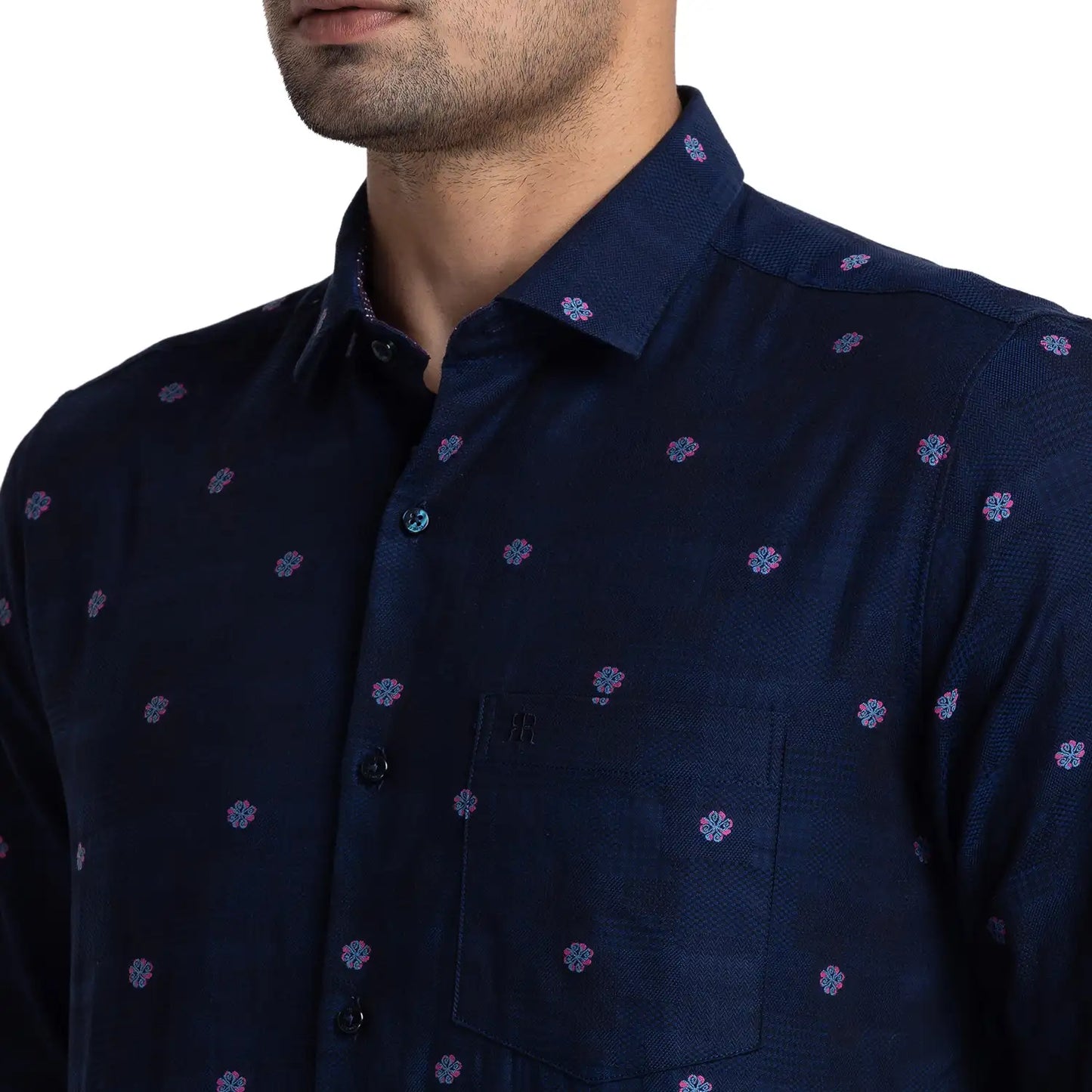 Men Contemporary Fit Grey Shirt