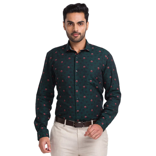 Men Contemporary Fit Blue Shirt