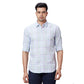 Men Blue Contemporary Fit Checks Cotton Regular Collar Shirts