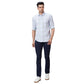 Men Blue Contemporary Fit Checks Cotton Regular Collar Shirts