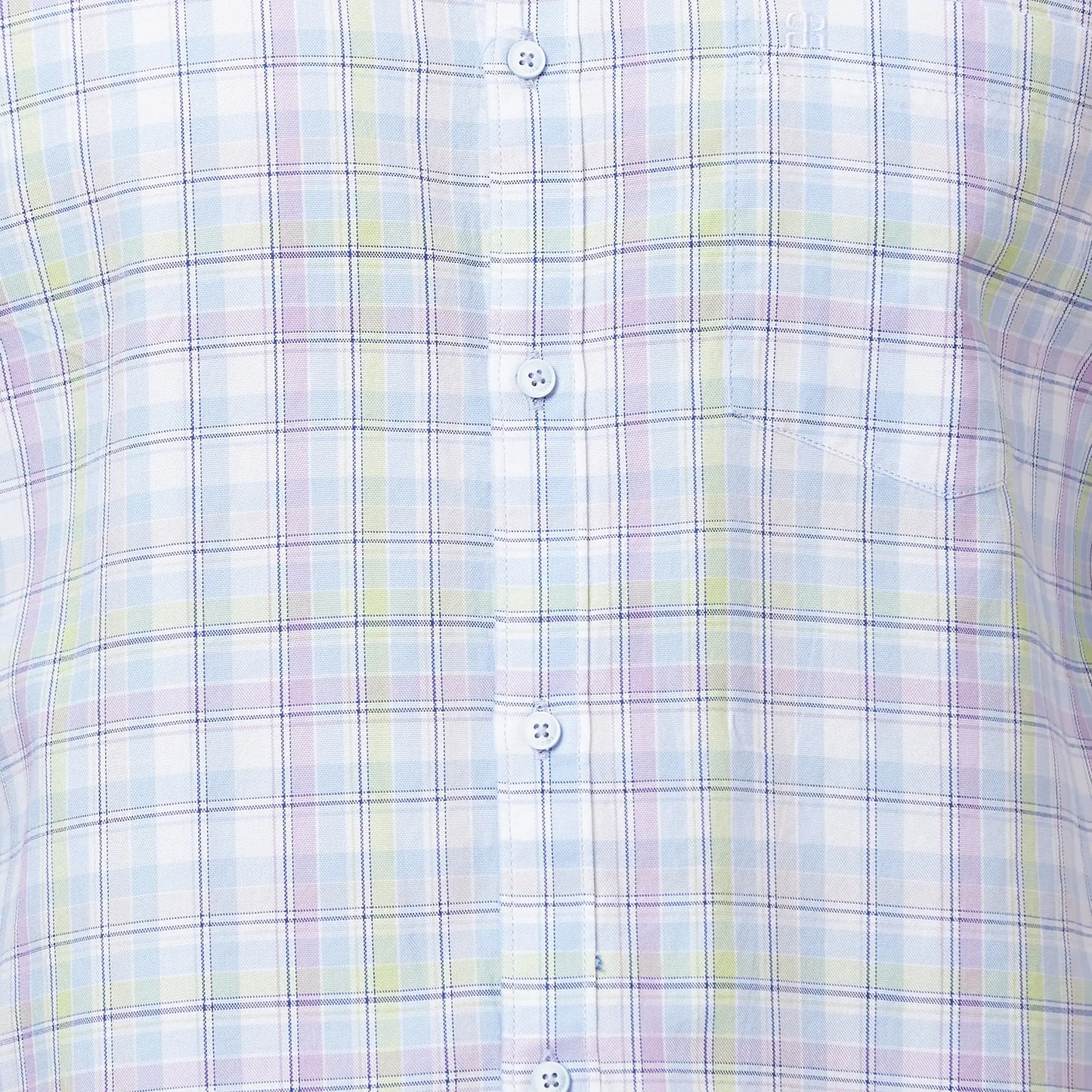 Men Blue Contemporary Fit Checks Cotton Regular Collar Shirts