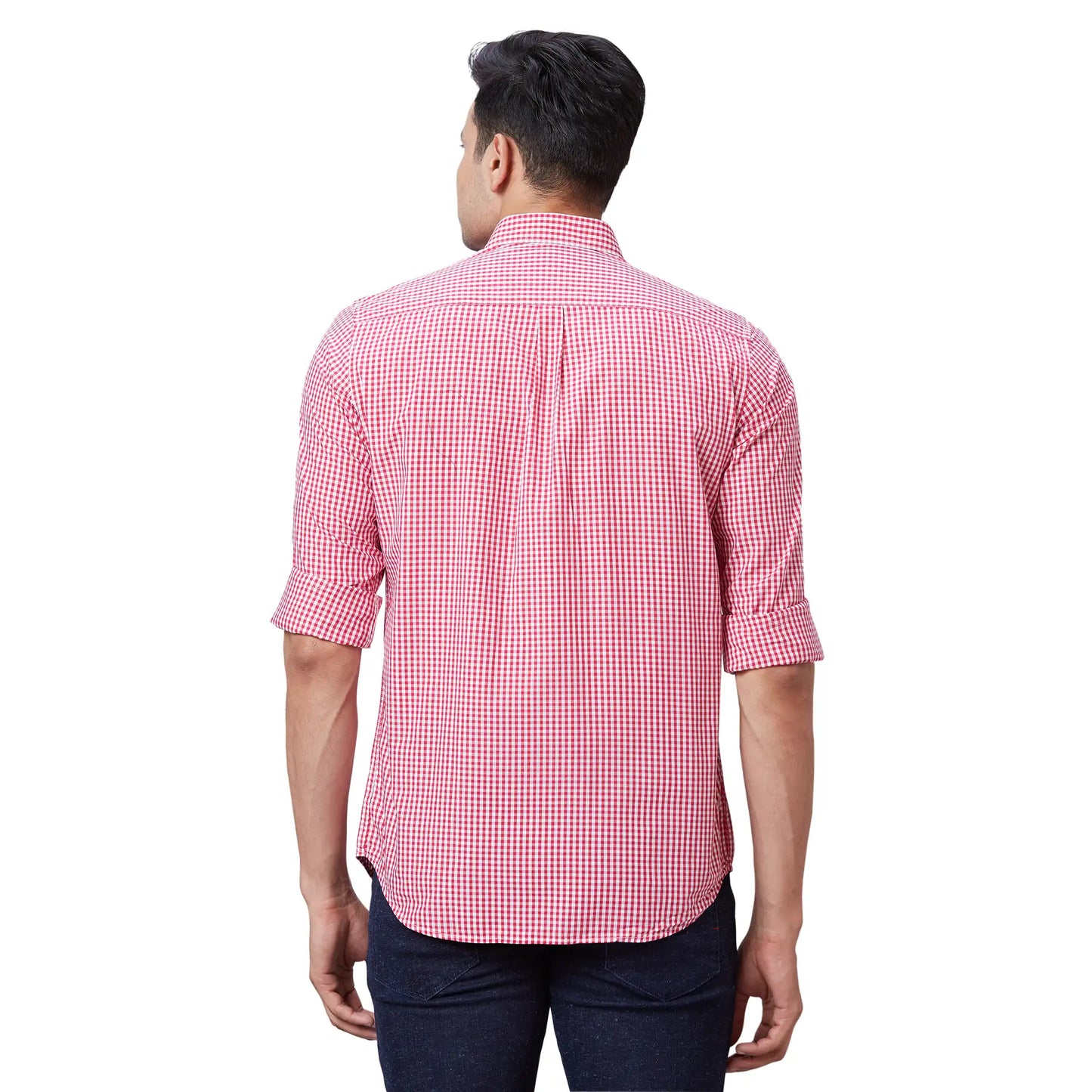 Men Grey Contemporary Print Cotton Regular Collar Shirts