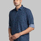 Men Contemporary With Pocket Fit Violet Shirt