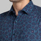 Men Contemporary With Pocket Fit Violet Shirt
