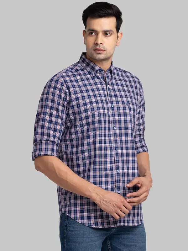 Men Contemporary Fit Blue Shirt