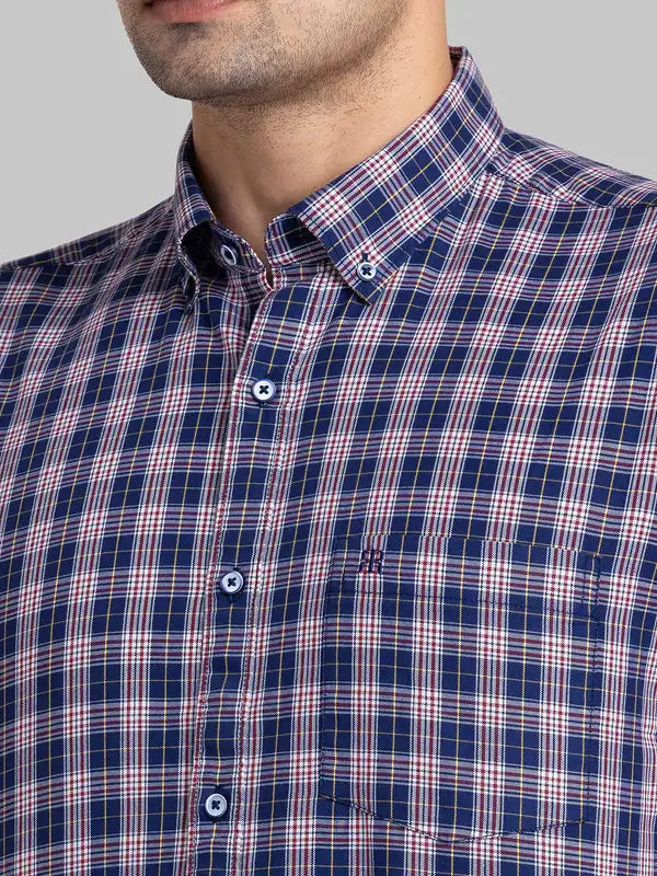 Men Contemporary Fit Blue Shirt