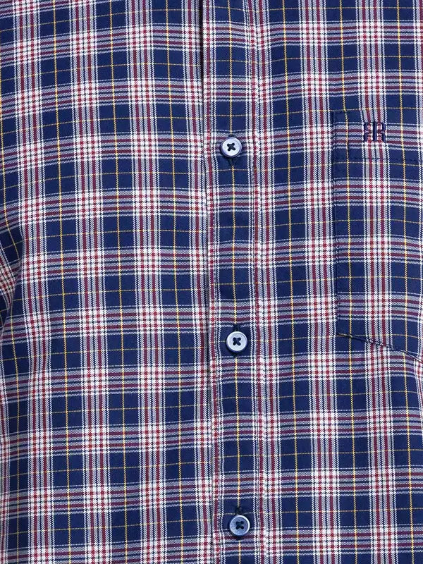 Men Contemporary Fit Blue Shirt