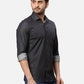 Raymond Men Blue Print Contemporary Cotton Shirt