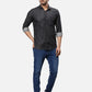 Raymond Men Blue Print Contemporary Cotton Shirt