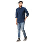Men Blue Contemporary Fit Stripe Cotton Regular Collar Shirts