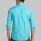 Men Blue Contemporary Print Cotton Blend Shirts