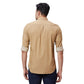 Men Blue Contemporary Fit Structure Cotton Trouser