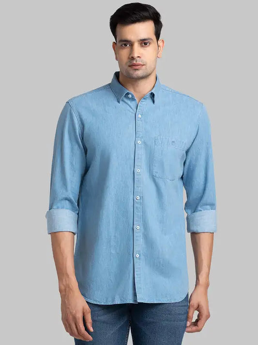 Men Contemporary Fit Blue Shirt