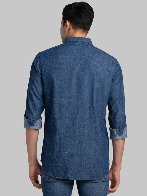 Men Contemporary With Pocket Fit Green Shirt