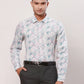 Raymond Men Green Solid Contemporary Fit Cotton Regular Collar Shirt