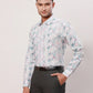 Raymond Men Green Solid Contemporary Fit Cotton Regular Collar Shirt