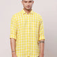 Raymond Men Grey Checks Contemporary Fit Cotton Regular Collar Shirt