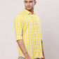 Raymond Men Grey Checks Contemporary Fit Cotton Regular Collar Shirt