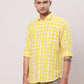 Raymond Men Grey Checks Contemporary Fit Cotton Regular Collar Shirt