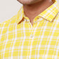 Raymond Men Grey Checks Contemporary Fit Cotton Regular Collar Shirt