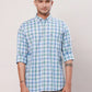 Raymond Men Grey Print Contemporary Fit Cotton Regular Collar Shirt