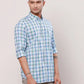Raymond Men Grey Print Contemporary Fit Cotton Regular Collar Shirt