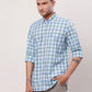 Raymond Men Grey Print Contemporary Fit Cotton Regular Collar Shirt